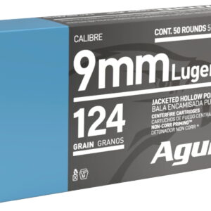 Aguila 1E092125 Personal Defense Handgun 9mm Luger 124gr Jacketed Hollow Point 50 Per Box/10 Case