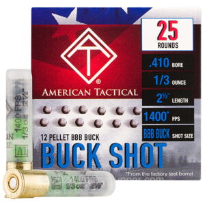 ATI ATIAC410BBB Shotshell 410Gauge 12Pellets BBBShot 25 Per Box/10 Case
