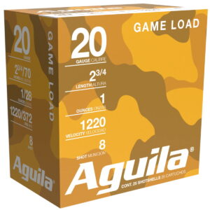 Aguila 1CHB2048 Birdshot High Velocity 20Gauge 2.75" 1oz 8Shot 25 Per Box/10 Case