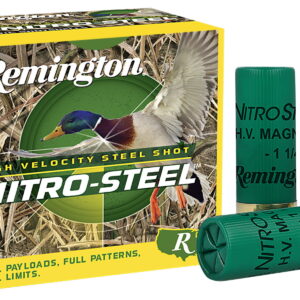 Remington Ammunition 20803 Nitro-Steel High Velocity 12 Gauge 2.75" 1 1/8 oz 4 Shot 25 Per Box/10 Cs
