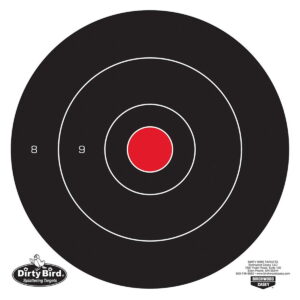 Birchwood Casey 35012 Dirty Bird 12" Bullseye Tagboard Hanging Black/White 12 PK