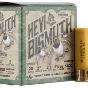 HEVI-Shot HS17002 HEVI-Bismuth 20 Gauge 3" 1 1/8 oz Bismuth 2 Shot 25 Per Box/10 Case
