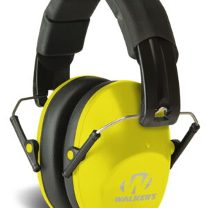 Walker's GWPFPM1YL Pro Low Profile Passive Muff 22 dB Over the Head Black/Yellow Polymer