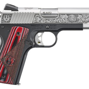 Ruger 16701 SR1911 Red Barn Street Edition 7+1 4.25" Low-Glare Stainless/Stainless Steel Slide Black Anodized Deluxe Checkered G10 Grip