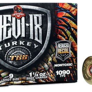 HEVI-Shot HS4109 HEVI-18 TSS Turkey 12 Gauge 2.75" 1 1/4 oz Tungsten 9 Shot 5 Per Box/10 Case