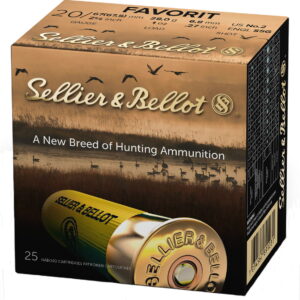 Sellier & Bellot SB20BSA Hunting 20 Gauge 2.75" 12 Pellets 1 oz 2 Shot 25 Bx/ 10 Case