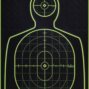 TruGlo TG13A6 Tru-See Handgun Target Black/Green Self-Adhesive Heavy Paper Fluorescent Green 6 Pack Includes Pasters