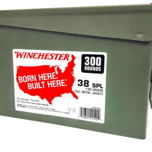 Winchester Ammo WW38C USA Ammo Can 38 Special 130 gr Full Metal Jacket 300 Per Box/2 Case