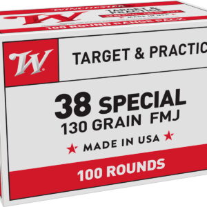 Winchester Ammo USA38SPVP USA Value Pack 38 Special 130 gr Full Metal Jacket 100 Per Box/5 Case