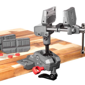 Real Avid AVARAMV Armorer's Master Vice Gray/Red with TORQ-LOK and Reversible Gun-Fit Sleeves