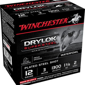 Winchester Ammo XSM1232 Drylok Super Steel Magnum 12 Gauge 3" 1 3/8 oz 2 Shot 25 Per Box/10 Case