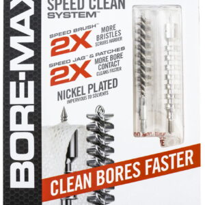 Real Avid AVBMSET9MM Bore-Max Speed Clean Upgrade Set 9mm Pistol Nickle Plated Bristles Blister Pack Case