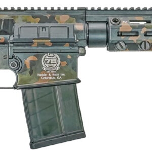 HK 81001001 MR556A1 75th Anniversary 5.56x45mm 30+1 16.50" Black Steel Barrel, Flecktarn Camo Picatinny Rail Aluminum Receiver, M-LOK Handguard, Black Synthetic Adjustable Stock, 4 Magazines
