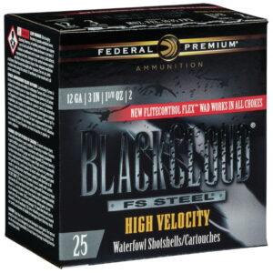 Federal PWBXH1432 Black Cloud FS High Velocity 12Gauge 3" 1 1/8oz 2Shot 25 Per Box/10 Case