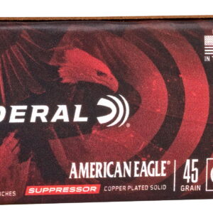 Federal AE22SUP1 American Eagle Suppressor 22LR 45gr Copper Plated Round Nose 50 Per Box/100 Case