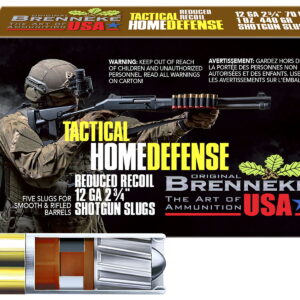 Brenneke SL122THD THD Home Defense 12Gauge 2.75" 1oz Slug Shot 5 Per Box/50 Case
