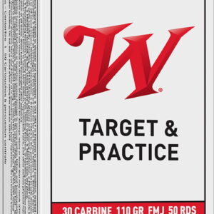 Winchester Ammo Q3132 USA 30 Carbine 110 gr Full Metal Jacket 50 Per Box/10 Case