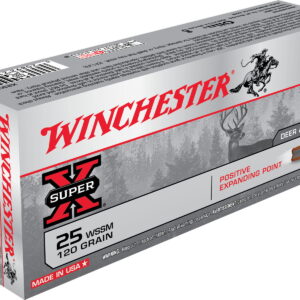 Winchester Ammo X25WSS Super X 25 WSSM 120 gr Positive Expanding Point 20 Per Box/10 Case