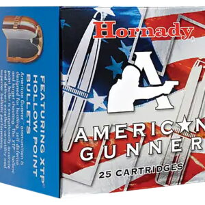 Hornady 90224 American Gunner 9mm Luger +P 124 gr Hornady XTP Hollow Point 25 Per Box/10 Case