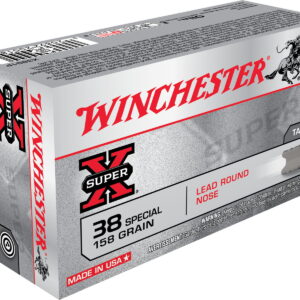 Winchester Ammo X38S1P Super X 38 Special 158 gr Lead Round Nose 50 Per Box/10 Case