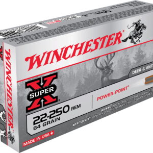 Winchester Ammo X222502 Power-Point 22-250 Rem 64 gr Power Point 20 Per Box/10 Case