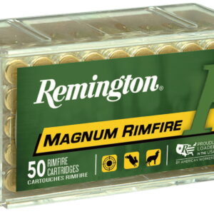 Remington Ammunition 21172 Magnum Rimfire 22 WMR 40 gr Pointed Soft Point 50 Per Box/40 Cs
