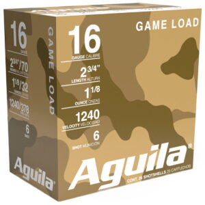 Aguila 1CHB1606 Birdshot High Velocity 16Gauge 2.75" 1 1/8oz 6Shot 25 Per Box/10 Case