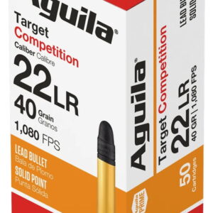 Aguila 1B220514 Competition 22LR 40gr Lead Solid Point 50 Per Box/20 Case