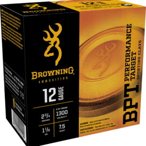 Browning Ammo B193631227 BPT Performance Target Sporting Clay 12Gauge 2.75" 1 1/8oz 7.5Shot 25 Per Box/10 Case