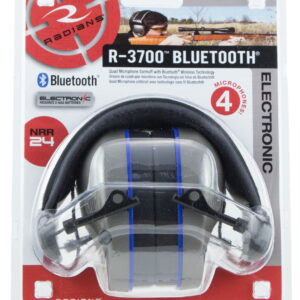 Radians R3700 R-3700 Quad Mic Electronic Muff Polymer 24 dB Over the Head Pewter/Black Adult 1 Pair