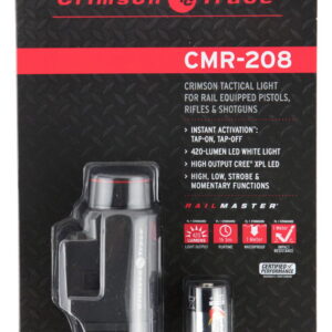 Crimson Trace 0182401 CMR-208 Universal Tactical Light Rail Master Black Anodized 110/420 Lumens White LED Light