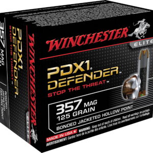 Winchester Ammo S357MPDB Defender 357 Mag 125 gr Bonded Jacket Hollow Point 20 Per Box/10 Case