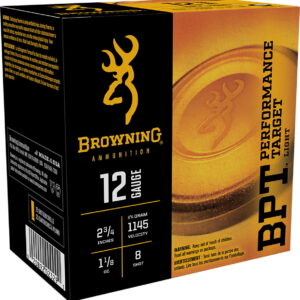 Browning Ammo B193611228 BPT Performance Target Light 12Gauge 2.75" 1 1/8oz 8Shot 25 Per Box/10 Case