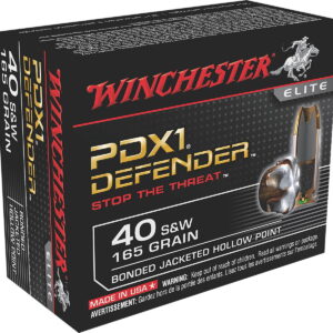 Winchester Ammo S40SWPDB Defender 40 S&W 165 gr Bonded Jacket Hollow Point 20 Per Box/10 Case