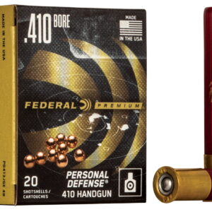 Federal PD413JGE4B Premium Personal Defense 410Gauge 3" 9Pellets 4BuckShot 20 Per Box/10 Case