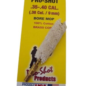 Pro-Shot MP38 Bore Mop .35 - .40 Cal Pistol #8-32 Thread 100% Cotton Brass Core