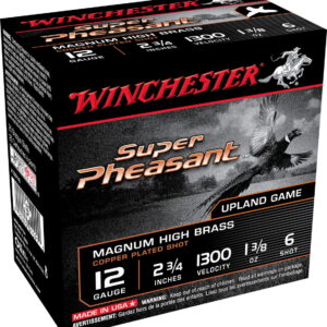 Winchester Ammo X12PH6 Super Pheasant Magnum High Brass 12 Gauge 2.75" 1 3/8 oz 6 Shot 25 Bx/ 10 Case