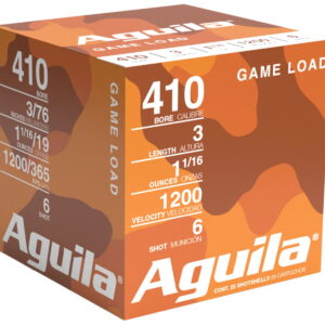 Aguila 1CHB4126 Birdshot Standard Velocity 410Gauge 3" 11/16oz 6Shot 25 Per Box/20 Case