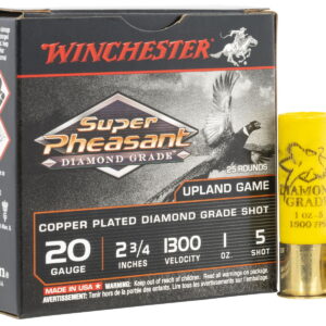 Winchester Ammo SPDG205 Super Pheasant Diamond Grade 20 Gauge 2.75" 1 oz 5 Shot 25 Per Box/10 Case