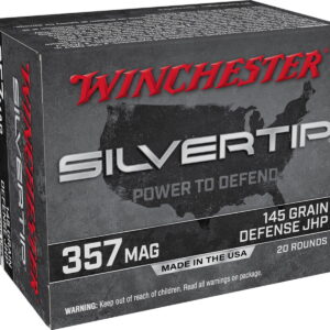 Winchester Ammo W357ST Silvertip 357 Mag 145 gr Silvertip Jacket Hollow Point 20 Per Box/10 Case