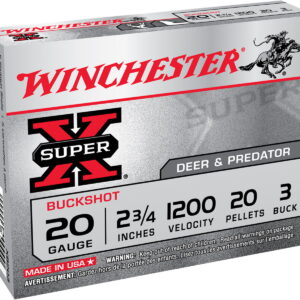 Winchester Ammo XB203VP Super X 20 Gauge 2.75" 20 Pellets 3 Buck Shot 15 Bx/ 10 Case Value Pack