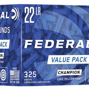 Federal 749 Champion Training Value Pack 22LR 36gr Lead Hollow Point 325 Per Box/10 Case