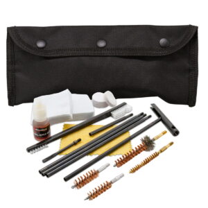 KleenBore POU301B All Caliber Cleaning Kit Handgun/Rifle Bronze/Nylon Bristles Nylon Case
