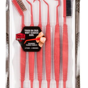 Real Avid AVPBS Accu-Grip Picks & Brushes Rifle/Shotgun Firearm Plastic 8-8.25" Long Resin Bristles 6 Per Pkg