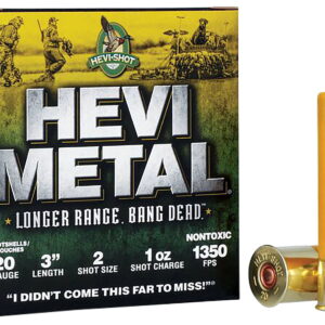 HEVI-Metal HS39002 HEVI-Metal Longer Range 20 Gauge 3" 1 oz 2 Shot 25 Per Box/10 Case