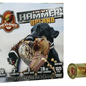 HEVI-Shot HS29225 HEVI-Hammer Upland 20 Gauge 3" 7/8 oz Steel/ Bismuth 5 Shot 25 Per Box/10 Case
