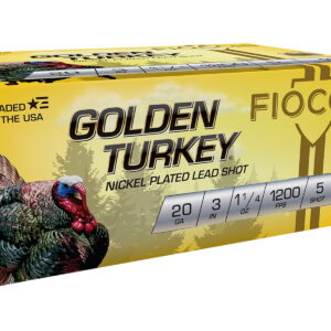 Fiocchi 203TRKC5 Golden Turkey 20Gauge 3" 1 1/4oz 5Shot 10 Per Box/10 Case