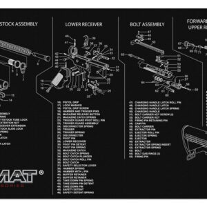 TekMat TEKR36AR15 AR-15 Cleaning Mat AR-15 Parts Diagram 12" x 36"