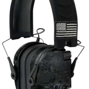 Walker's GWPRSEMPATKPT Razor Patriot Slim Muff 23 dB Over the Head Kryptek Highlander/Black Polymer