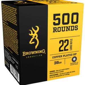 Browning Ammo B194122000 BPR Performance Rimfire 22LR 36gr Plated Hollow Point 1000 Per Box/2 Case